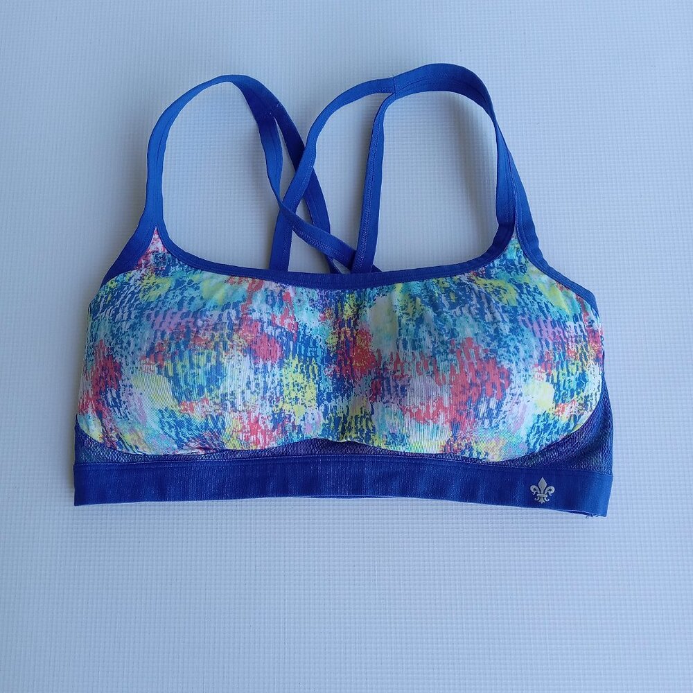 Lily of France Women's Cross Back Impact Active Sports Bra Size XL